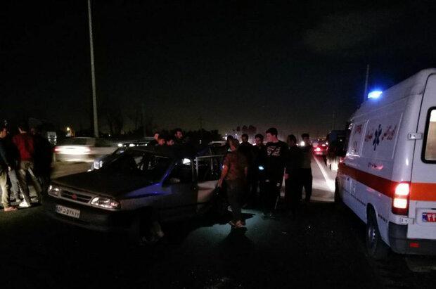 تصادف زنجیره ای در محور ورامین-تهران، 7نفر مصدوم شدند تصادف زنجیره ای در محور ورامین-تهران، 7نفر مصدوم شدند