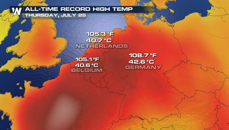 ادامه گرمای شدید و بی سابقه در کشورهای اروپای غربی