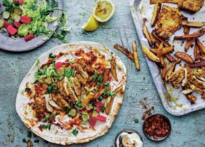 طرز تهیه ساده ساندویچ شاورما مرغ بسیار لذیذ و خوشمزه