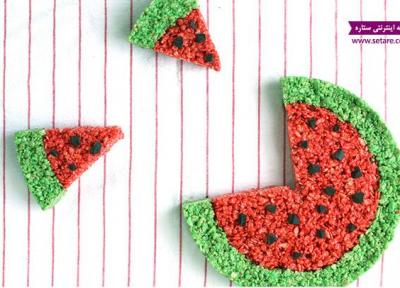 طرز تهیه تارت هندوانه یلدا با مارشمالو و کورن فلکس