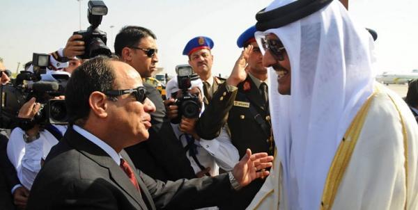 وزیر خارجه مصر پیغام السیسی را به امیر قطر داد