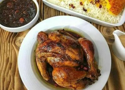 طرز تهیه مرغ شکم پر مازندرانی به روش خاور خانم